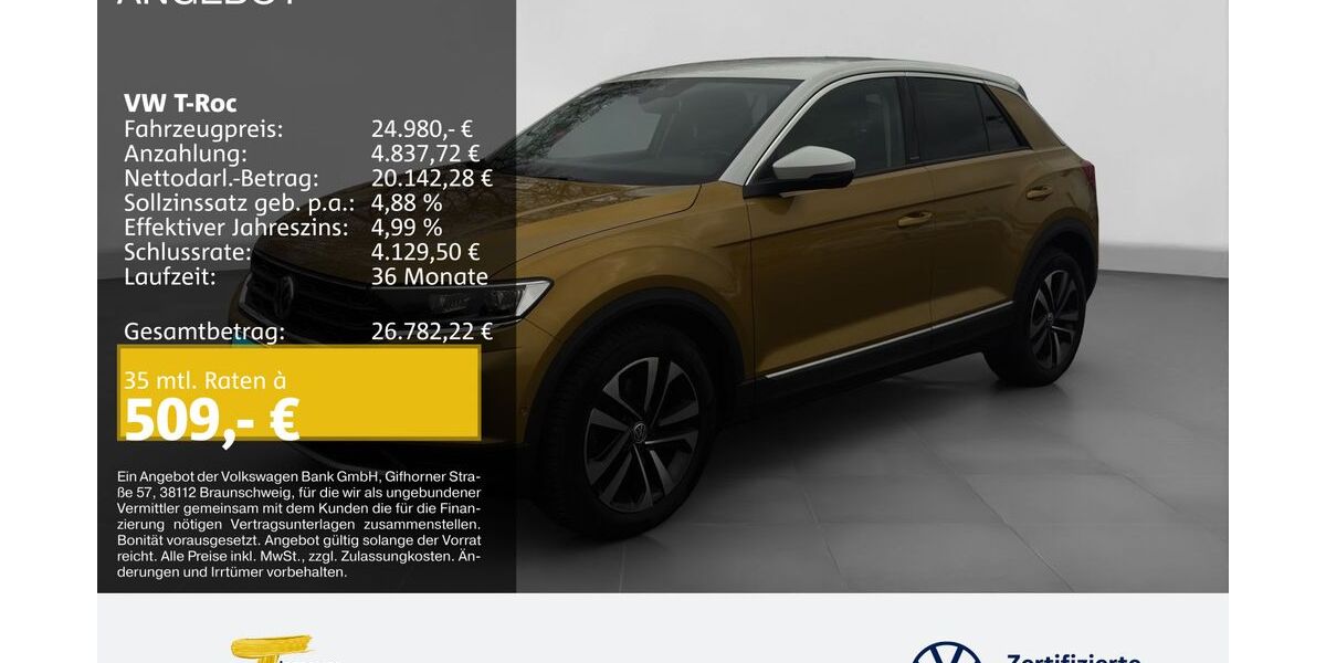 VW T-Roc 51.979 km 23.860 &euro; Duisburg 47059