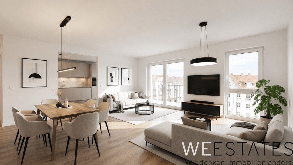 Etagenwohnung Düsseldorf Eller - 3 Zimmer, 107 m&sup2;, 1.800&euro; | Angebot:26806571