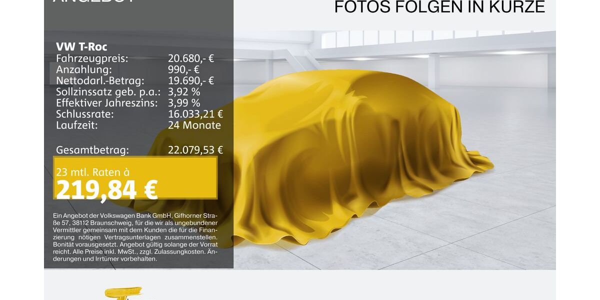 VW T-Roc 61.856 km 20.680 &euro; Remscheid 42897