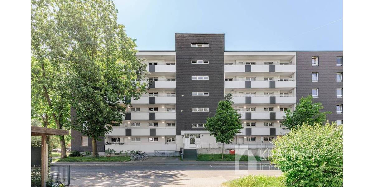 Moers-Asberg: Freundliche, vermietete Eigentumswohnung mit Loggia und Blick ins Grüne 2 zimmer