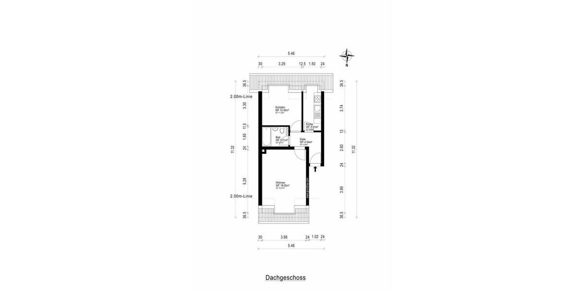 Etagenwohnung Düsseldorf Wersten - 2 Zimmer, 42 m&sup2;, 189.000&euro; | Angebot:26500057