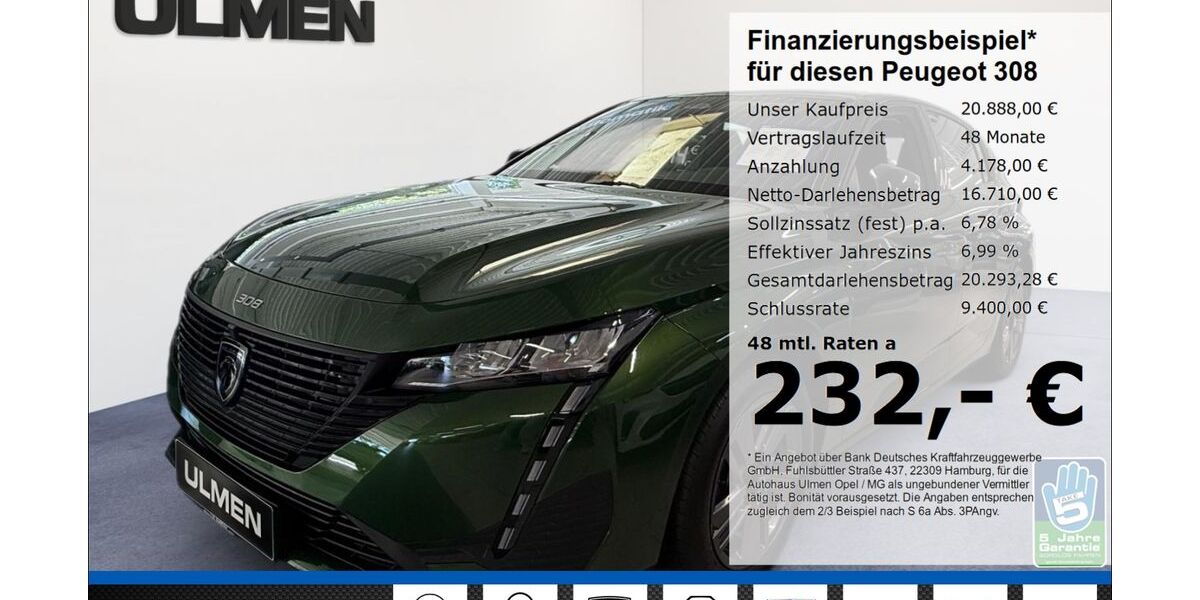Peugeot 308 19.360 km 20.888 &euro; Düsseldorf 40231