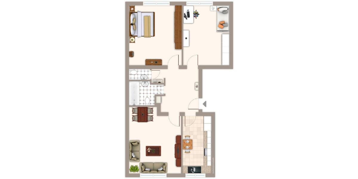 Erdgeschoßwohnung Mönchengladbach Süd - 3 Zimmer, 65 m&sup2;, 619&euro; | Angebot:26365989