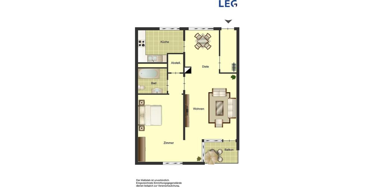 Etagenwohnung Monheim am Rhein - 2 Zimmer, 57 m&sup2;, 676&euro; | Angebot:25796697