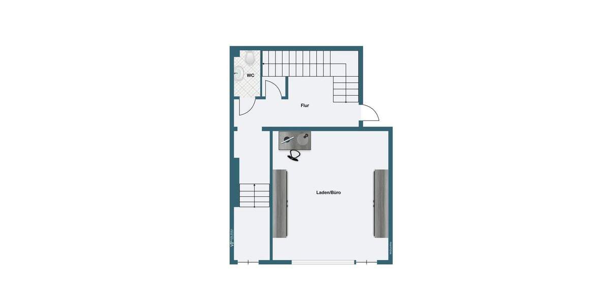 Gewerbeobjekt Düsseldorf Flingern Süd - 1 Zimmer, 20 m&sup2;, 99.000&euro; | Angebot:25604872
