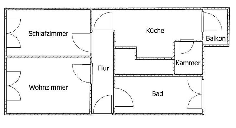 Etagenwohnung Düsseldorf Oberbilk - 2 Zimmer, 62 m&sup2;, 742&euro; | Angebot:25807056