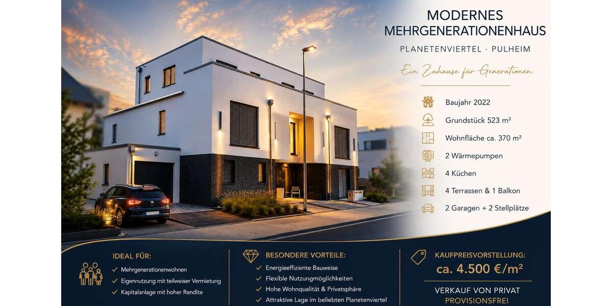 Einfamilienhaus Pulheim - 14 Zimmer, 370 m&sup2;, 1.665.000&euro; | Angebot:26824445