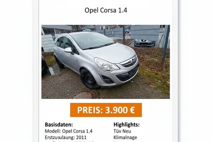 Opel Corsa D 155.238 km 3.900 &euro; Willich 47877
