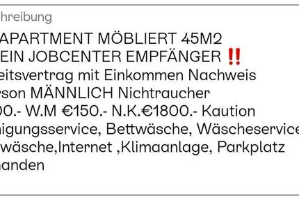 Apartment 750.- 1PERSON Arbeitsvertrag 1 zimmer