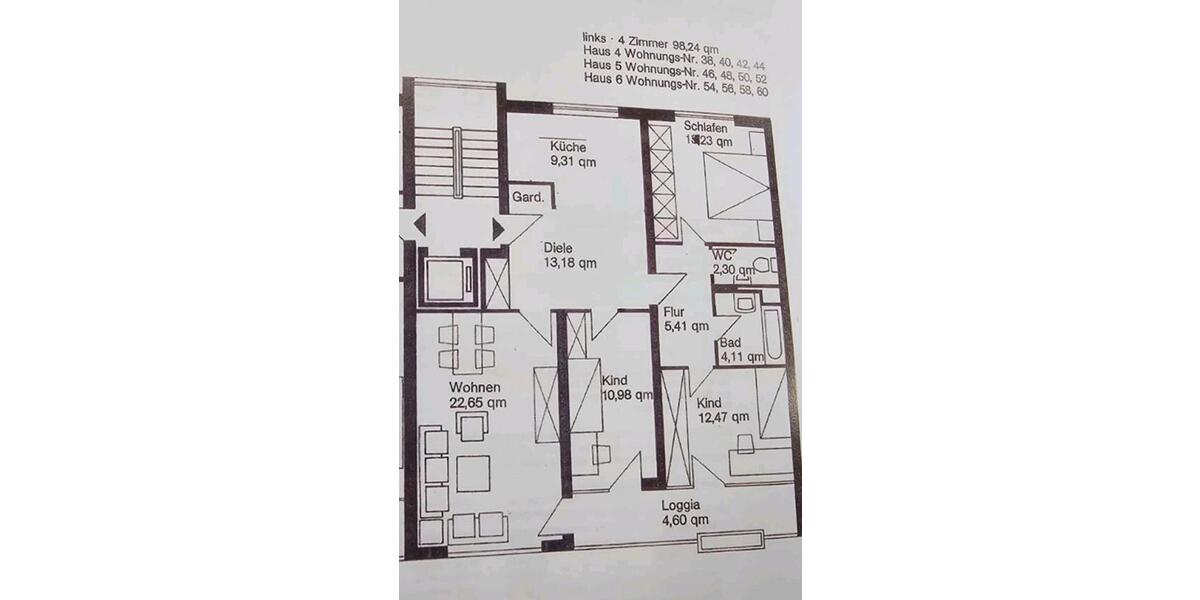 Etagenwohnung Leverkusen Bergisch Neukirchen - 4 Zimmer, 98 m&sup2;, 249.000&euro; | Angebot:26051233