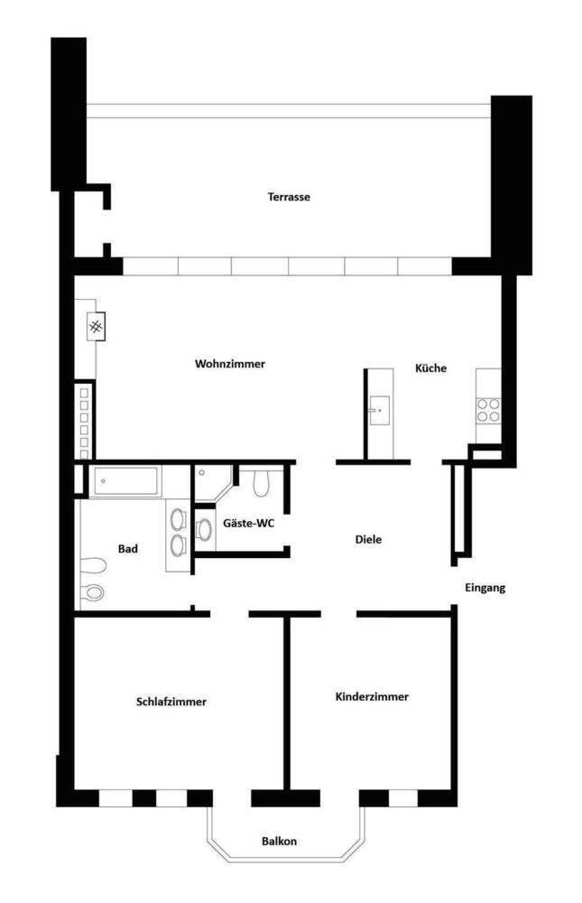 Großzügige 3-Zimmer-Wohnung mit Südbalkon und Tiefgarage