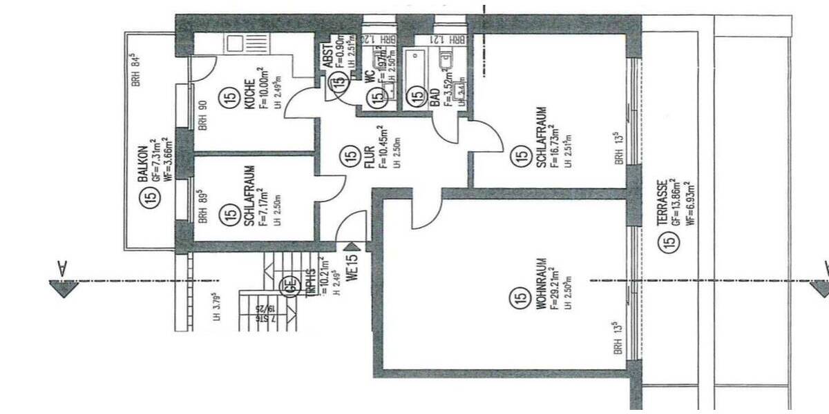 Etagenwohnung Düsseldorf Unterbach - 3 Zimmer, 91 m&sup2;, 1.495&euro; | Angebot:26470985