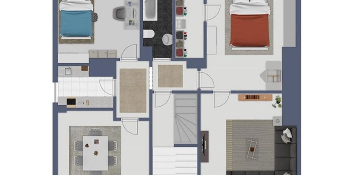 4,5 Zimmer-Wohnung im Dachgeschoss - 96 qm (Erstbezug) 4.5 zimmer