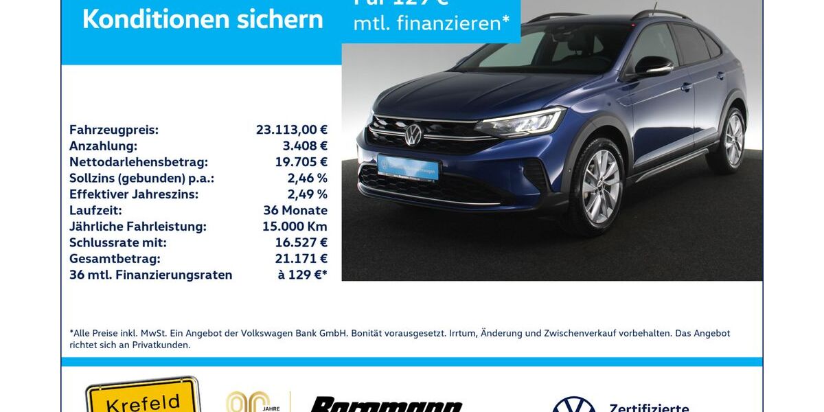 VW Taigo 5.395 km 22.884 &euro; Krefeld 47803