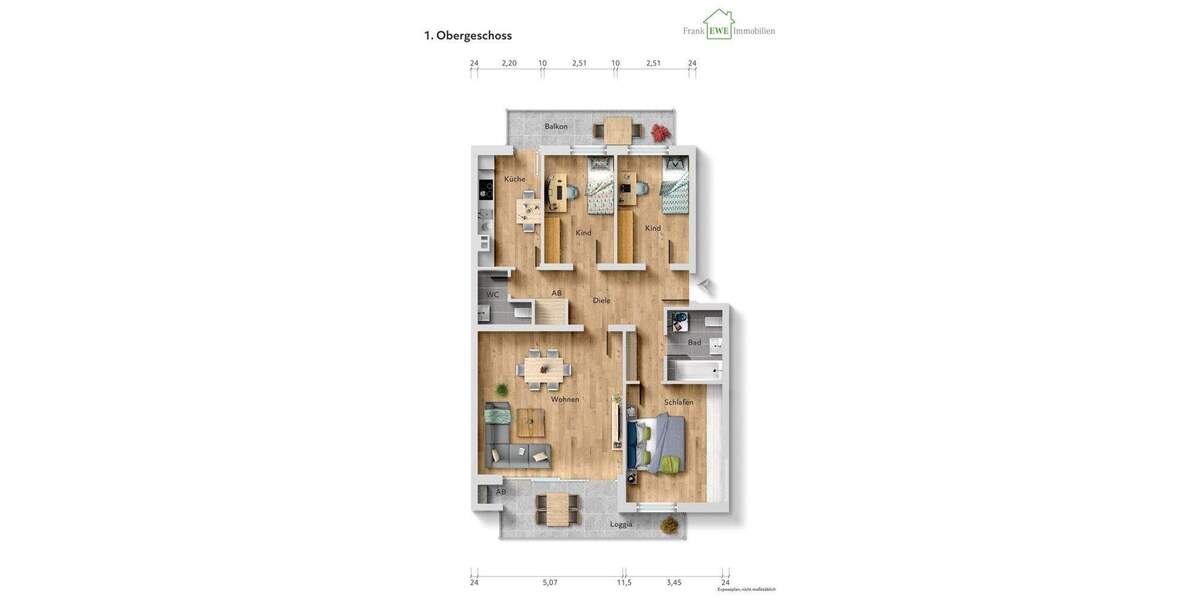 Etagenwohnung Düsseldorf Hassels - 4 Zimmer, 91 m&sup2;, 278.000&euro; | Angebot:25303596
