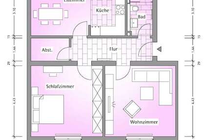 Wohnung Solingen Mitte - 2 Zimmer, 77 m&sup2;, 669&euro; | Angebot:27166134