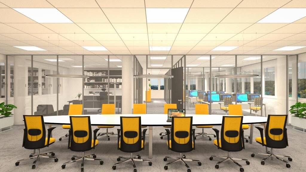 Bürofläche mit Blick über die Region zimmer