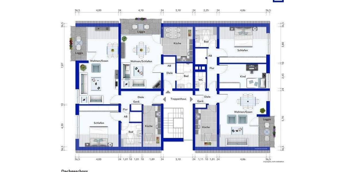 Zwei großzügige Mehrfamilienhäuser mit 18 WE und 18 Stellplätze 4 zimmer
