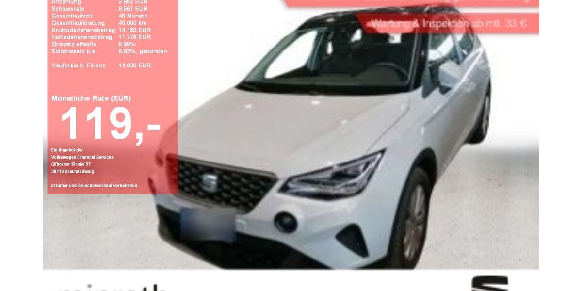 Seat Arona 47.939 km 14.340 &euro; Moers-Hülsdonk 47441