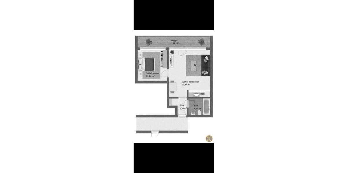 Etagenwohnung Düsseldorf Stadtbezirk 6 - 2 Zimmer, 44 m&sup2;, 125.000&euro; | Angebot:26425138