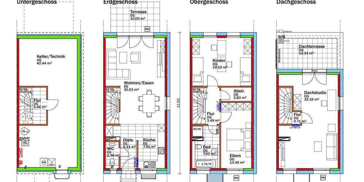 Reihenendhaus Dormagen Stürzelberg - 6 Zimmer, 135 m&sup2;, 649.000&euro; | Angebot:25699830