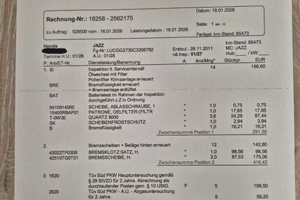 Honda Jazz 85.650 km 5.190 &euro; Mülheim 45476