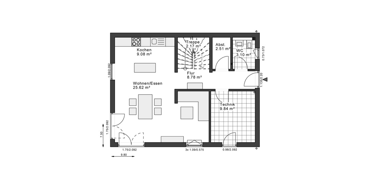 Einfamilienhaus Leverkusen Bergisch Neukirchen - 3 Zimmer, 122 m&sup2;, 1.900&euro; | Angebot:26413986