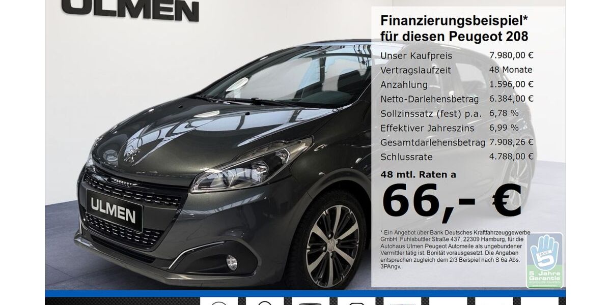 Peugeot 208 103.413 km 7.980 &euro; Düsseldorf 40233