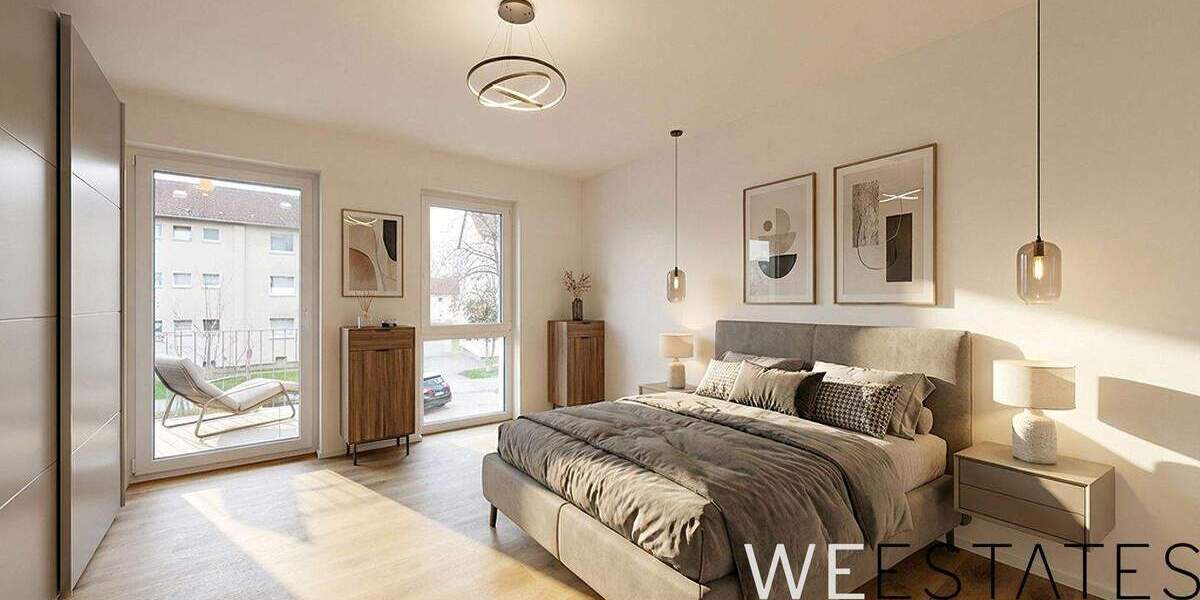 Etagenwohnung Düsseldorf Eller - 2 Zimmer, 63 m&sup2;, 1.220&euro; | Angebot:24648590