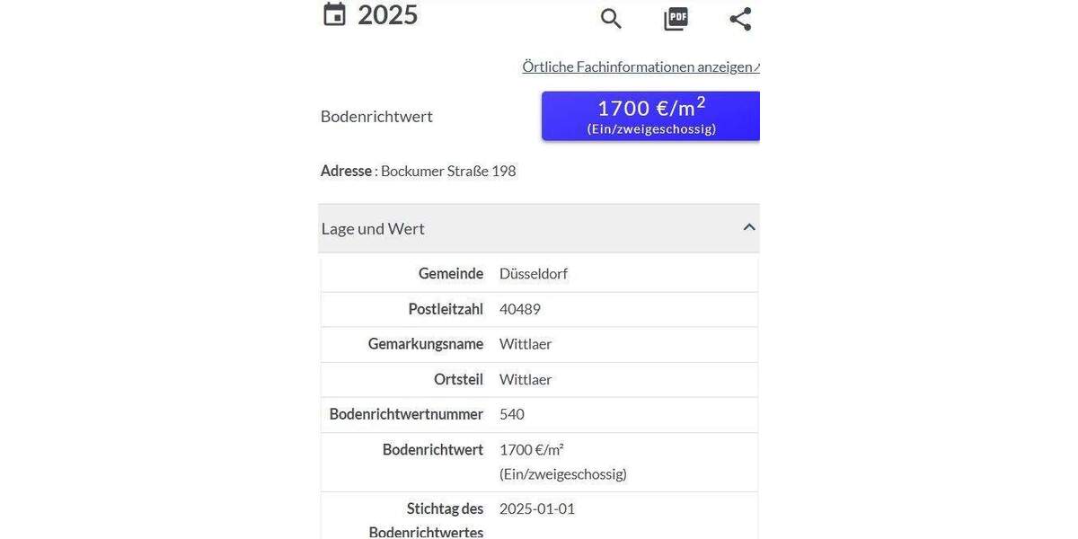 Grundstück Düsseldorf Wittlaer - 1.390.000&euro; | Angebot:25141000