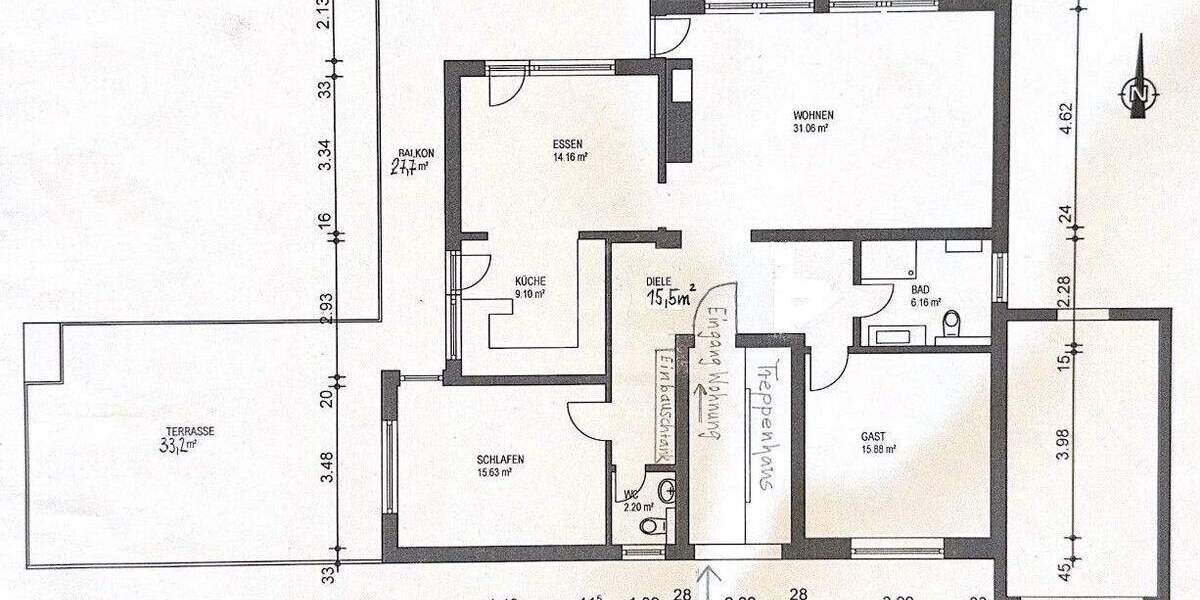 Etagenwohnung Velbert Langenberg - 4 Zimmer, 120 m&sup2;, 315.000&euro; | Angebot:25679815