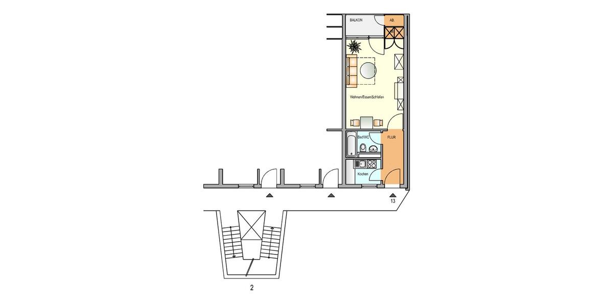 Etagenwohnung Remscheid Reinshagen - 4 Zimmer, 95 m&sup2;, 488&euro; | Angebot:26277962