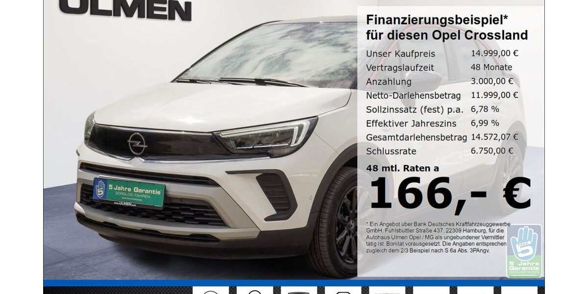 Opel Crossland (X) 20.020 km 13.999 &euro; Düsseldorf 40231