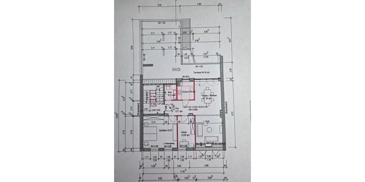 Dachgeschoßwohnung Mönchengladbach - 3 Zimmer, 92 m&sup2;, 1.176&euro; | Angebot:25646320
