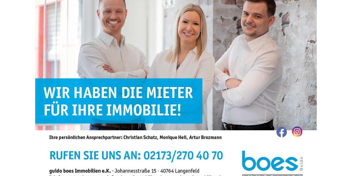 Erdgeschoßwohnung Langenfeld (Rheinland) - 2 Zimmer, 61 m&sup2;, 670&euro; | Angebot:26493782