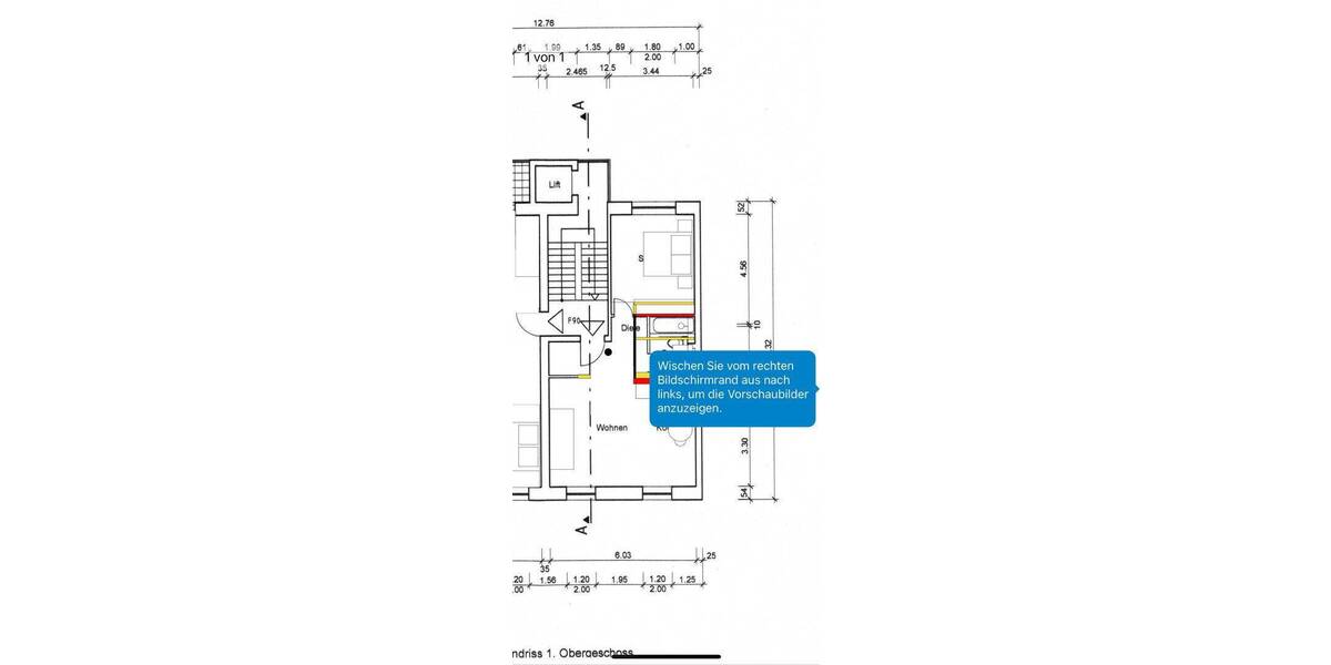 Etagenwohnung Düsseldorf Unterbilk - 2 Zimmer, 53 m&sup2;, 1.550&euro; | Angebot:26926631
