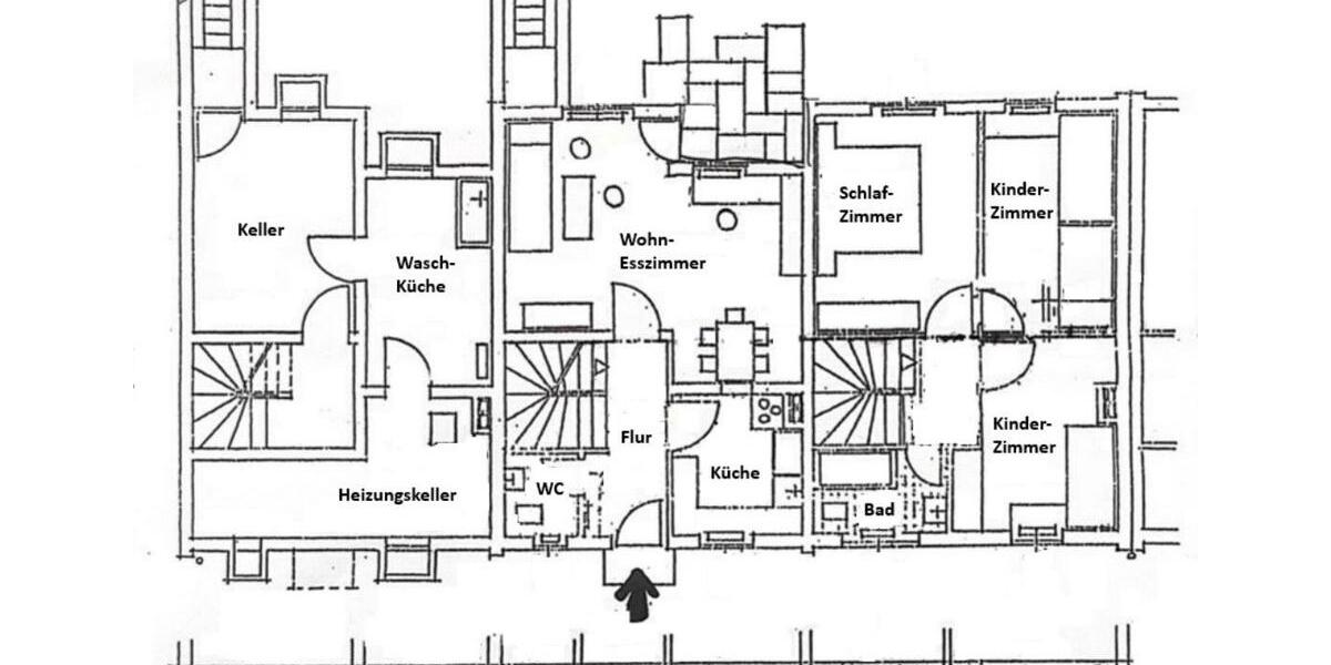 Reihenmittelhaus mit Garten und Garage in Duisburg Süd 4 zimmer
