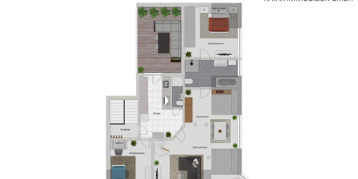 Exklusives Altbau-Juwel: Kernsanierte Wohnung mit West-Balkon und Loft-Charakter in Benrath 3 zimmer