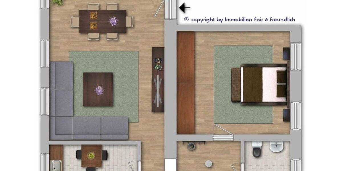 ++ STADTWOHNEN – 2 Zimmer, 2. Etage, Altbau-Whg., nahe Klinikum und FH! 2 zimmer