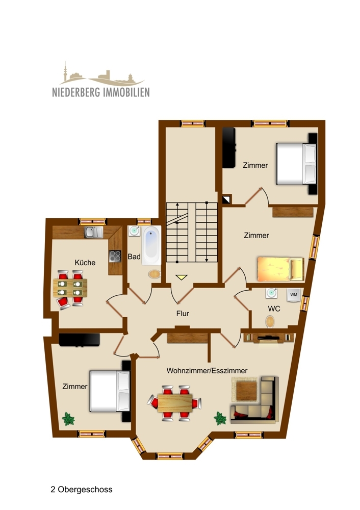 Großzügige Altbauwohnung mit Flair in der Wülfrather Innenstadt! 5 zimmer