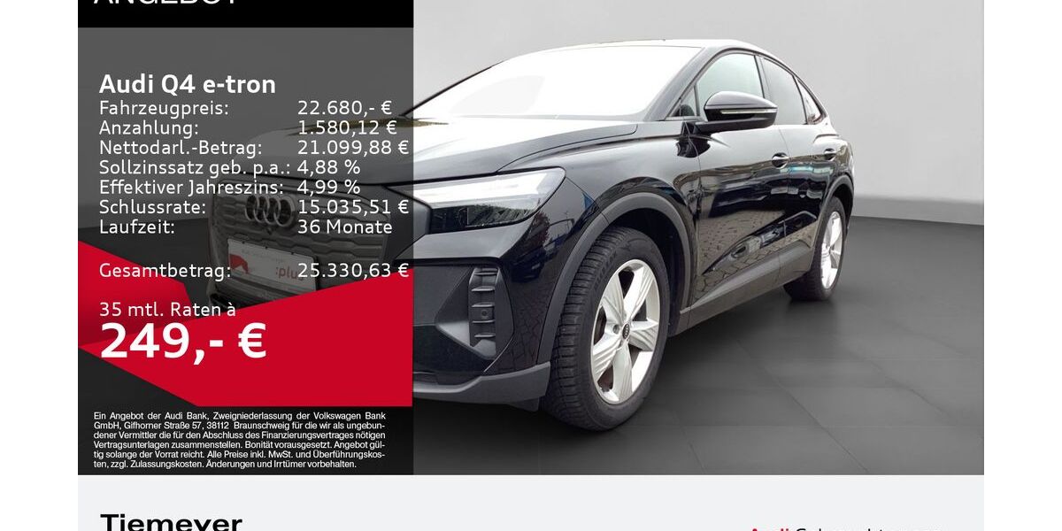 Audi Q4 e-tron 31.652 km 21.680 &euro; Oberhausen 46047