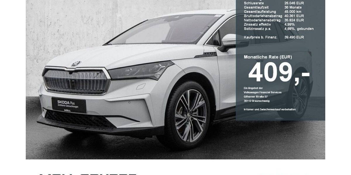 Skoda Enyaq 47.155 km 38.780 &euro; Düsseldorf 40474