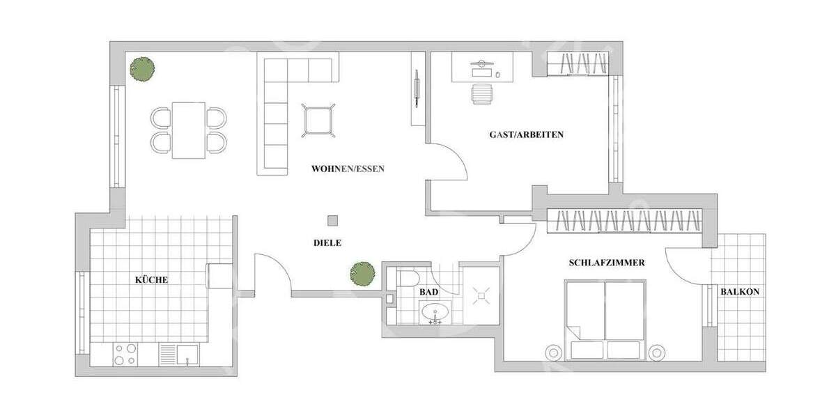 Etagenwohnung Düsseldorf Flingern Nord - 3 Zimmer, 90 m&sup2;, 775.000&euro; | Angebot:22926641
