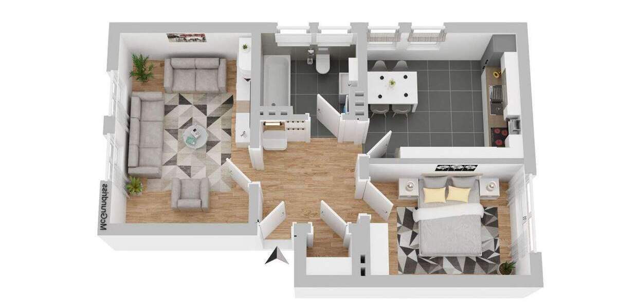 Etagenwohnung Neuss Barbaraviertel - 2 Zimmer, 159.900&euro; | Angebot:25696362