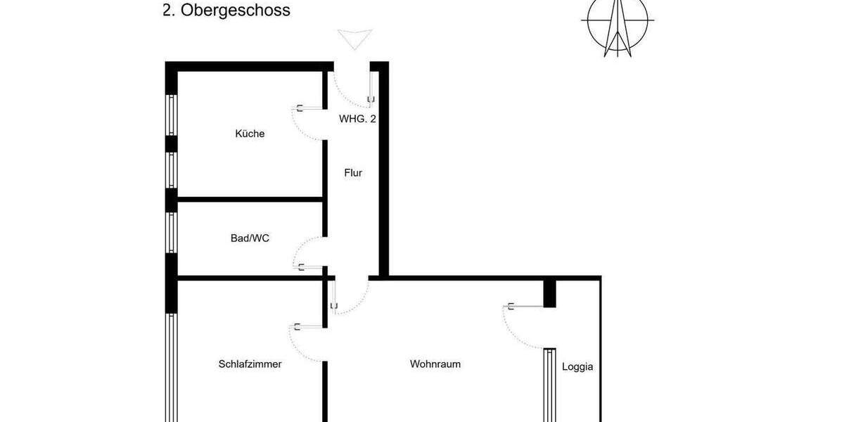 Gut geschnittene 2-Zimmer-Wohnung mit Entwicklungspotential in Krefeld Inrath Kliedbruch 2 zimmer