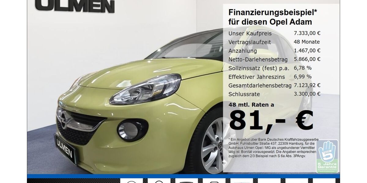 Opel Adam 111.650 km 7.250 &euro; Düsseldorf 40231