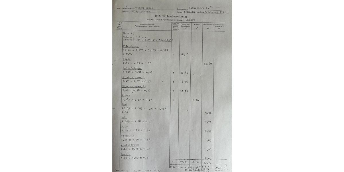 Etagenwohnung Erkrath - 4 Zimmer, 100 m&sup2;, 285.000&euro; | Angebot:25806497