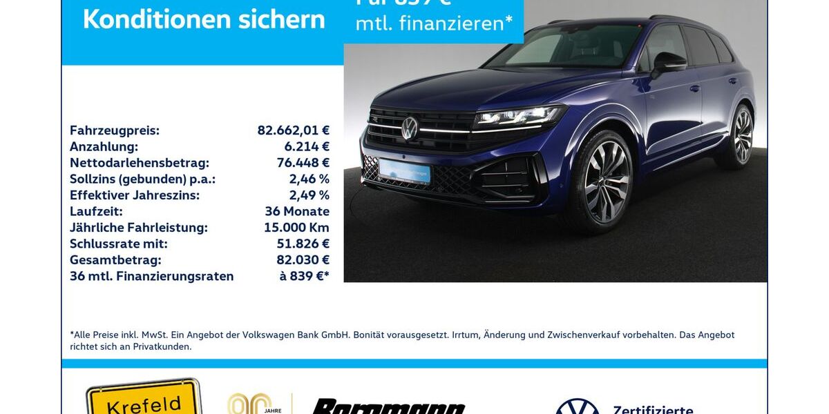 VW Touareg 21.303 km 81.993 &euro; Krefeld 47803