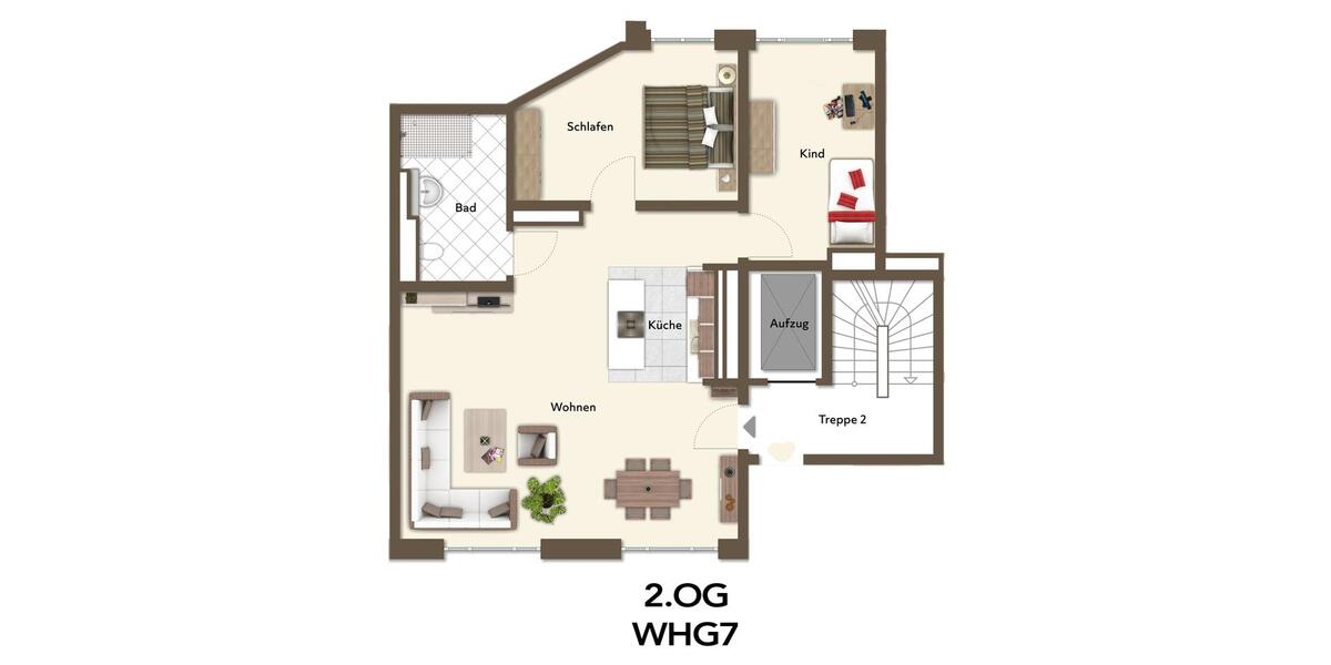 Erstbezug! Exklusive 3-Zimmer-Wohnung im 2. OG – hochwertiger Neubau in Stadtmitte 3 zimmer