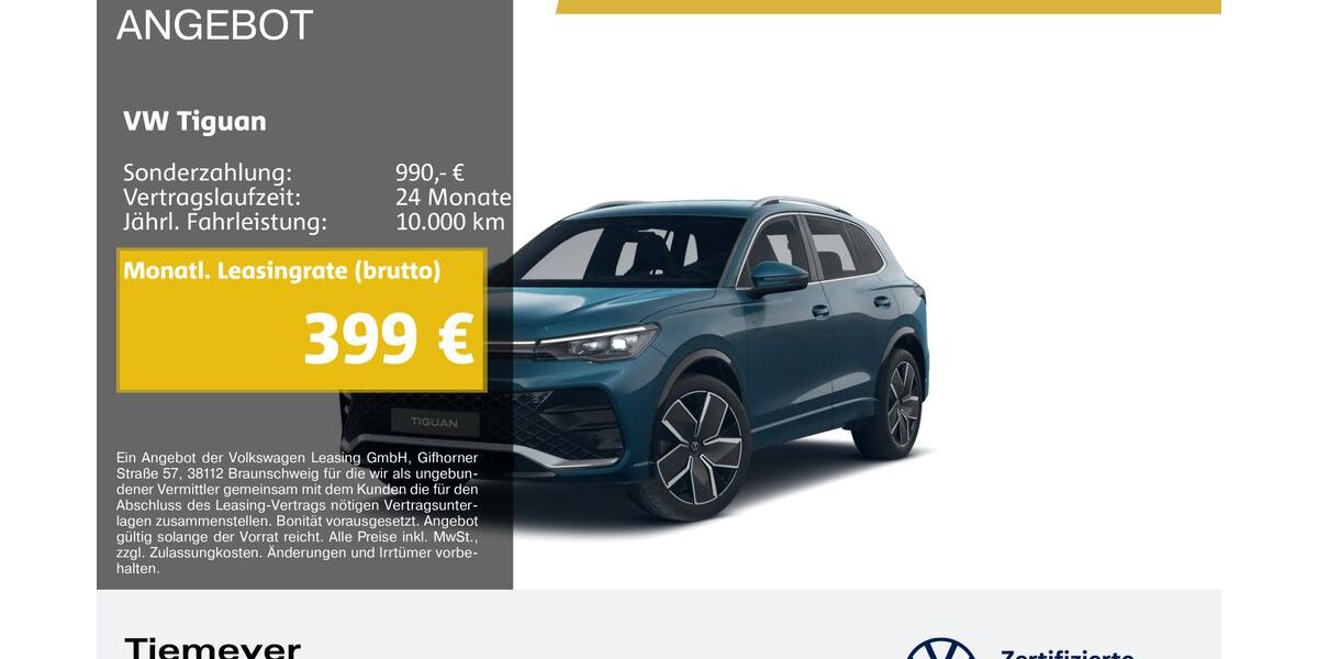 VW Tiguan 2.849 km 44.560 &euro; Duisburg 47059